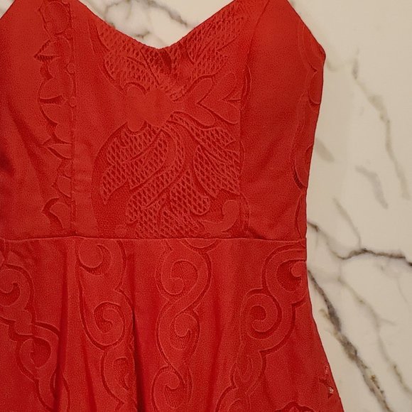 Urban Heritage Red Lace Sundress, M - Picture 5 of 7